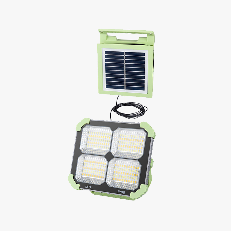 Solar Powered Remote Control Maliit na Four-Hole Flood Light