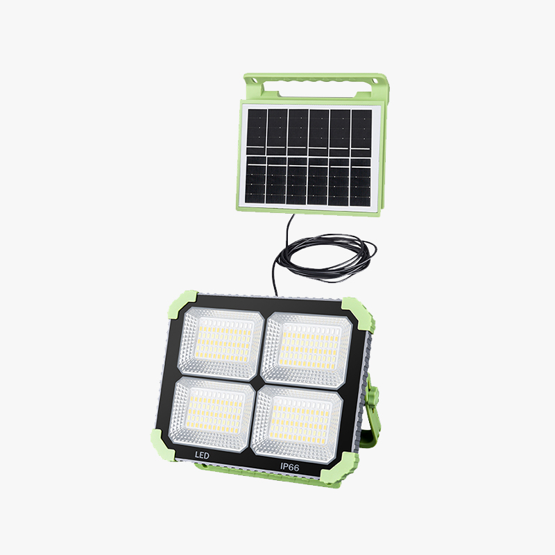 Solar Powered Remote Control Malaking Four-hole Flood Light